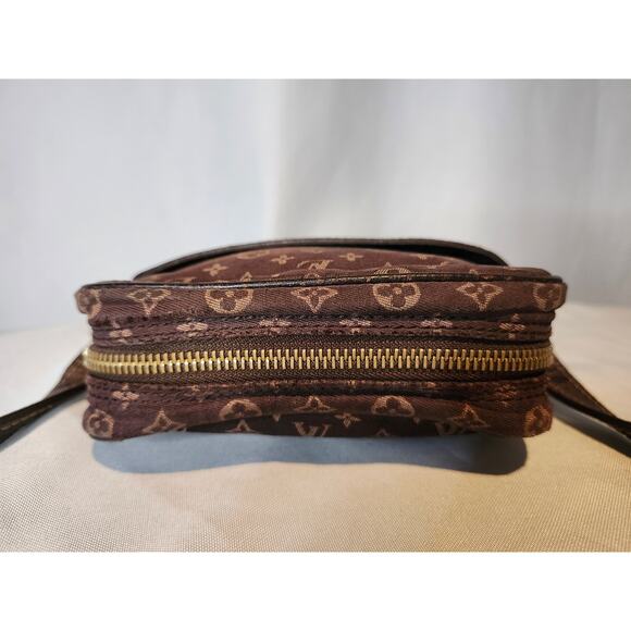Louis Vuitton Danube Monogram Crossbody Bag Mini Lin Line Brown Vintage LV - Picture 14 of 16